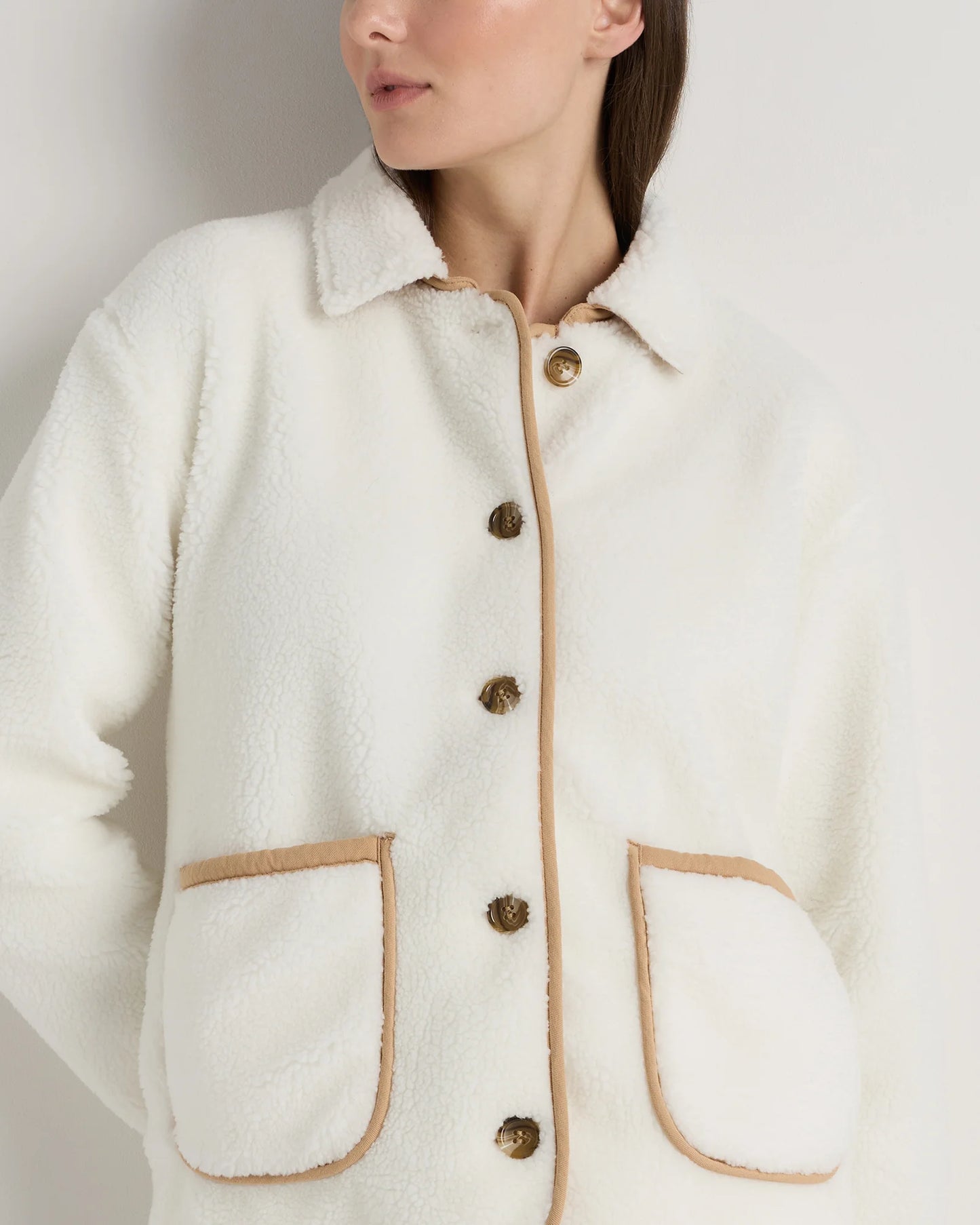 Sherpa Barn Jacket - XS / Camel/Black
