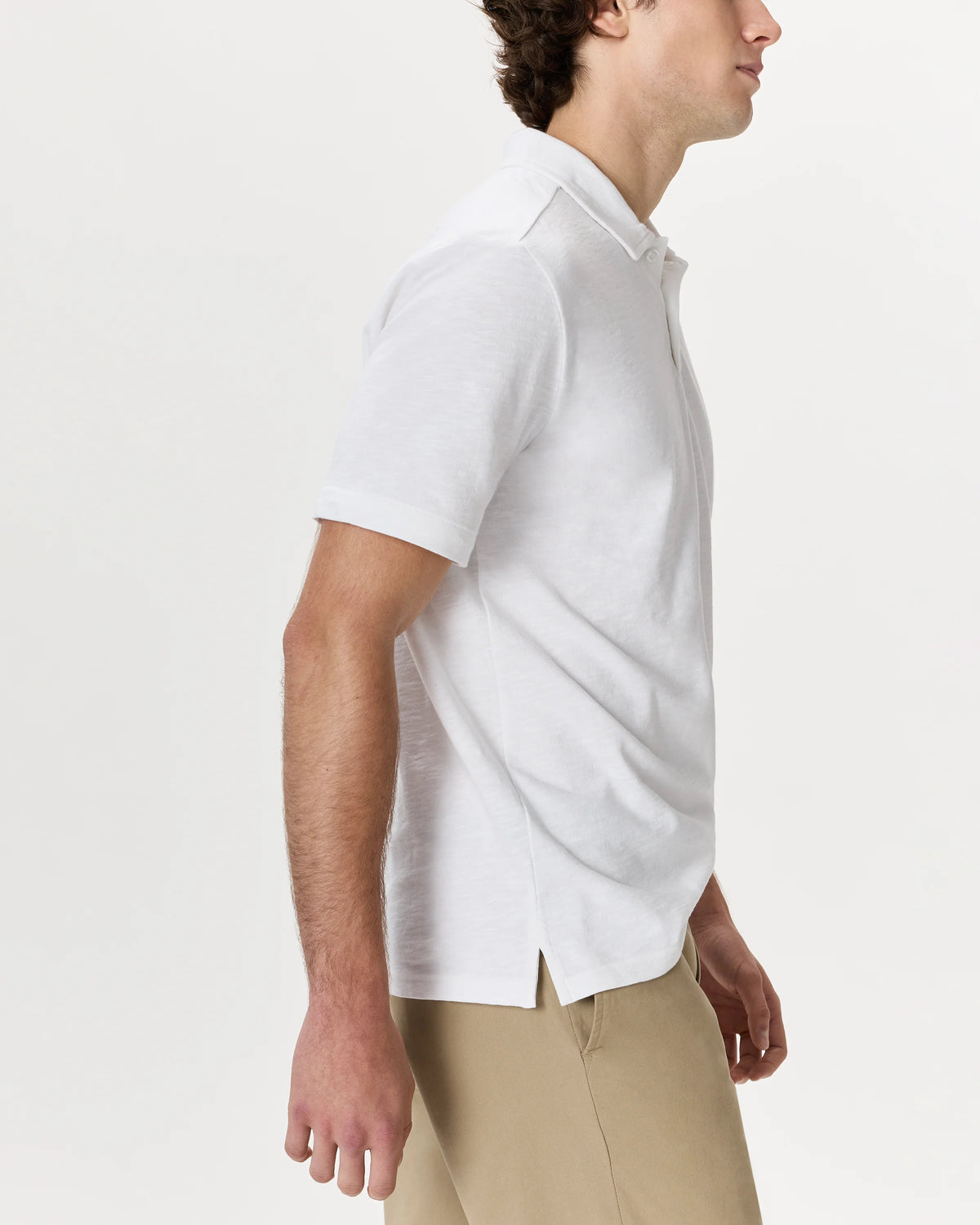 100% Organic Cotton Slub Polo - S / Classic White