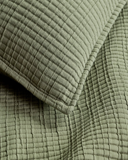 Organic Ribbed Cotton Coverlet - Twin / Toffee