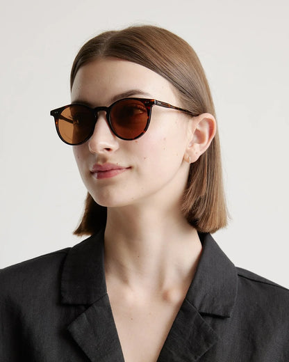 Noah Polarized Acetate Sunglasses - Standard / Tortoise with Brown lens