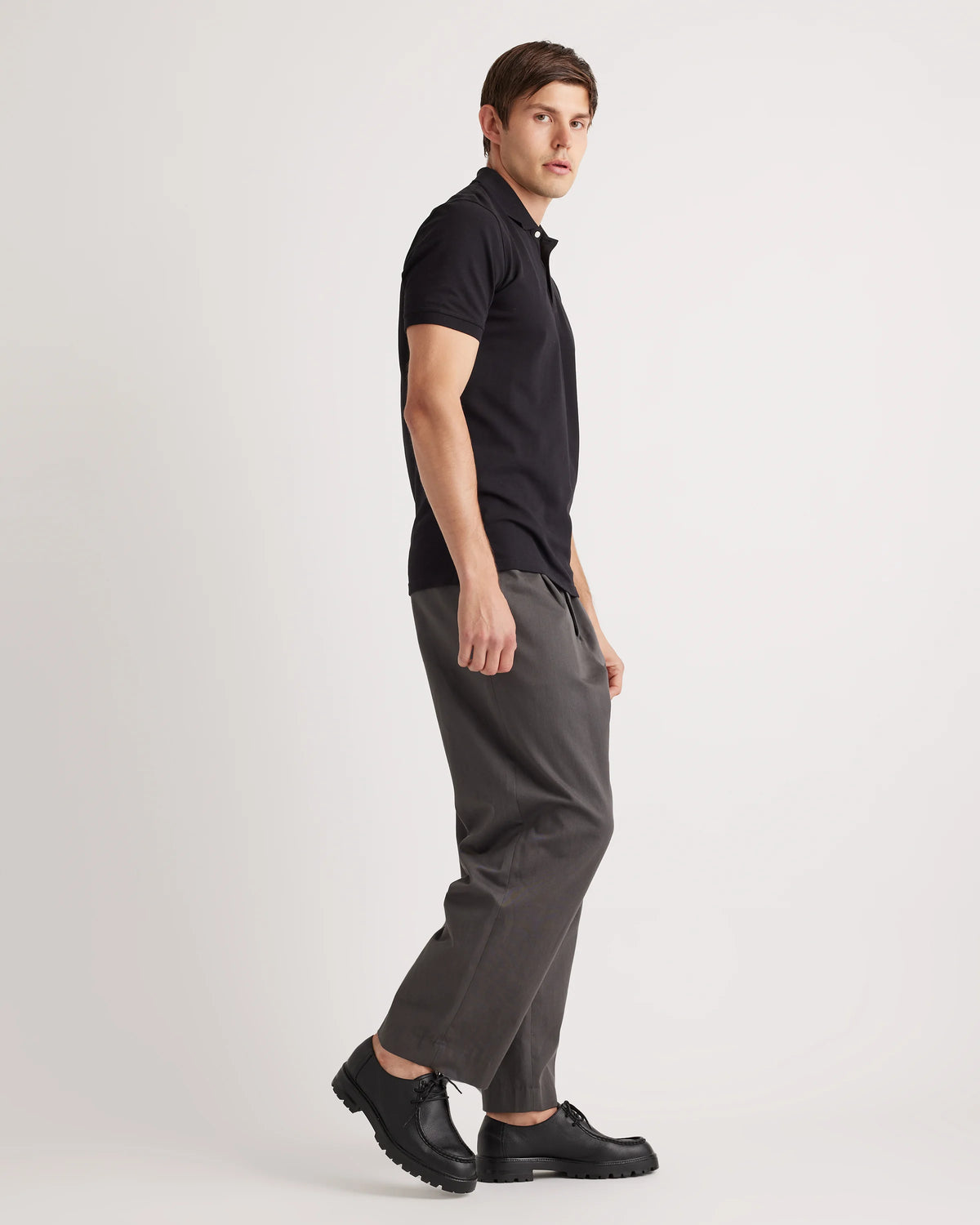 Organic Cotton Pique Polo - XS / Heather Grey