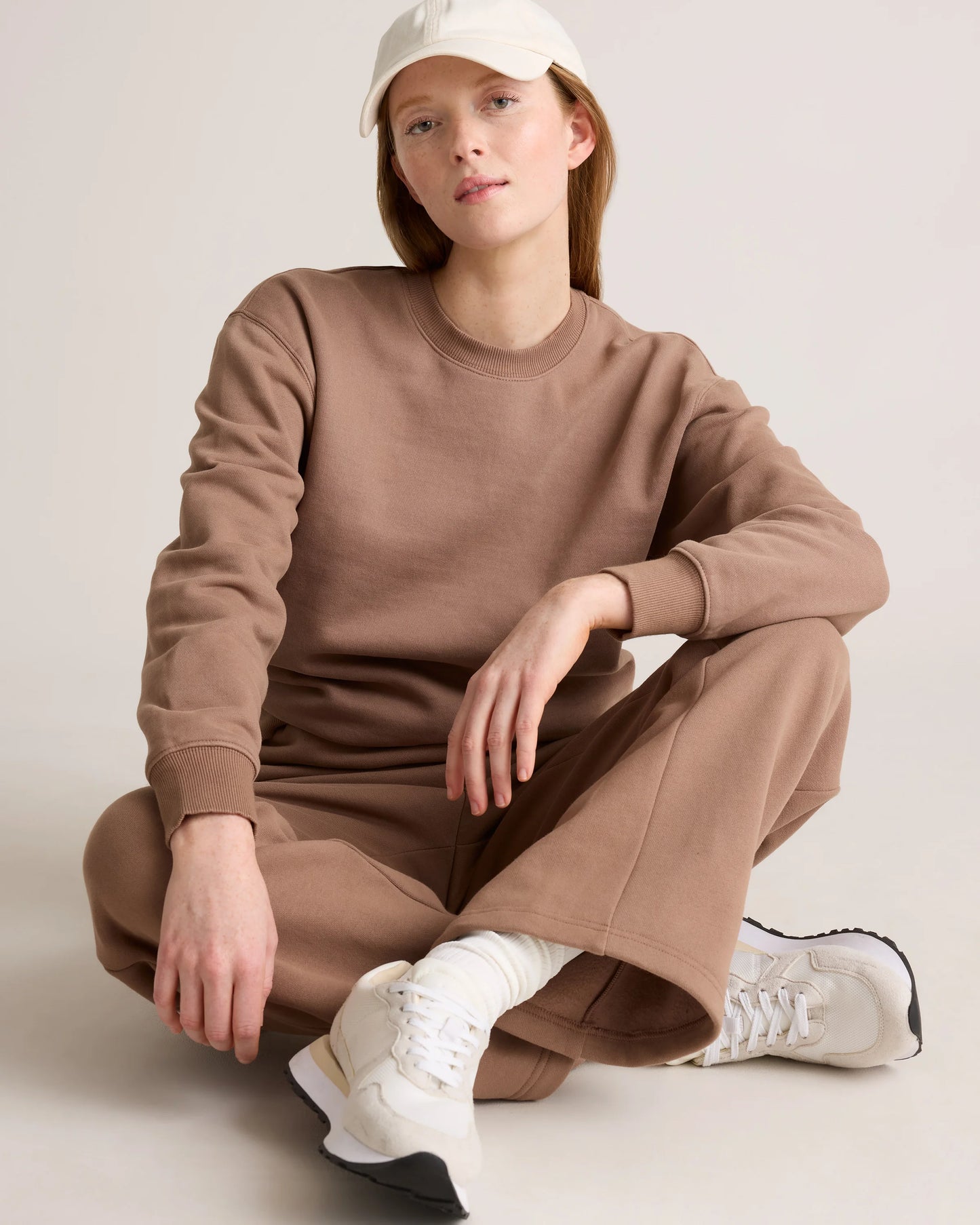 Organic Heavyweight Fleece Crew - XS / Taupe