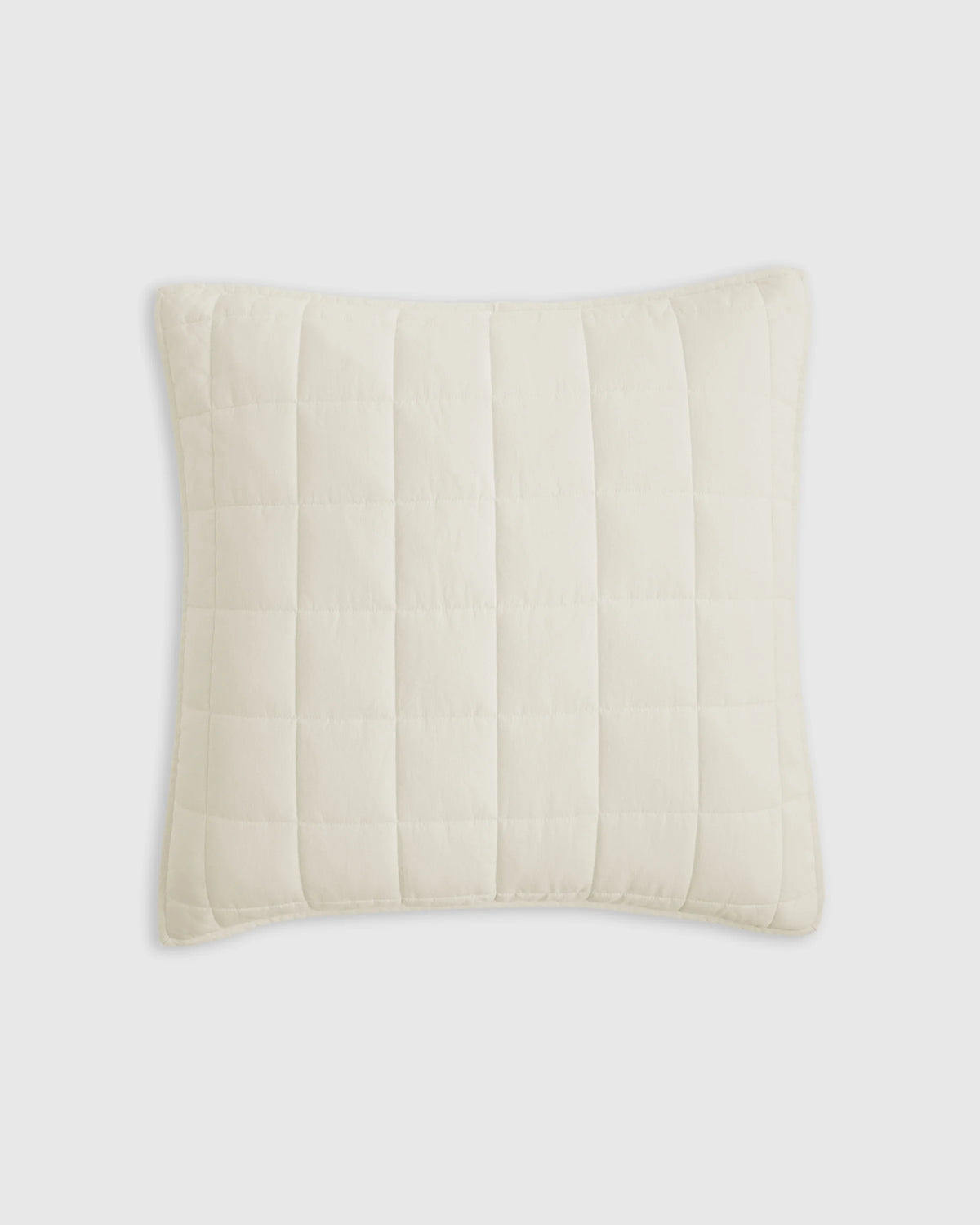 European Linen Box Quilted Euro Sham - Euro / Navy