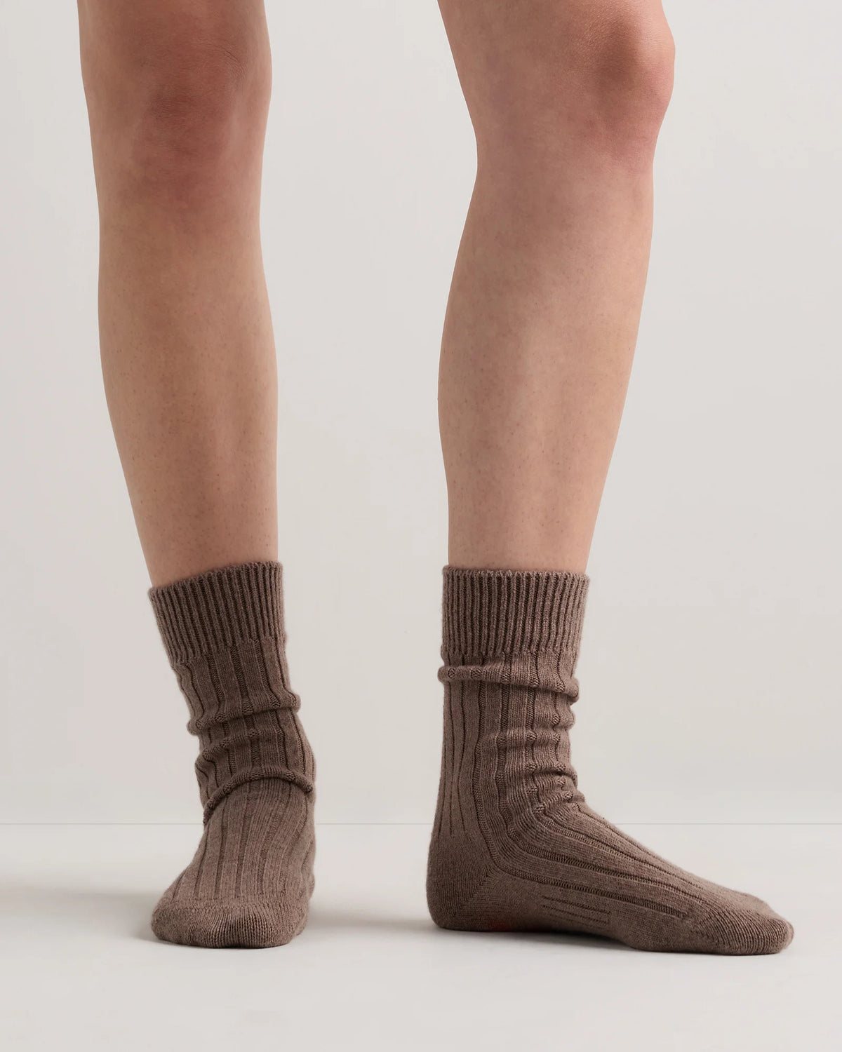 Merino Cashmere Blend Ribbed Crew Sock (3-Pack) - S / Solid Neutral Multi Pack