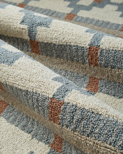 Palma Wool Rug - 3' x 5' / Dusty Blue Multi