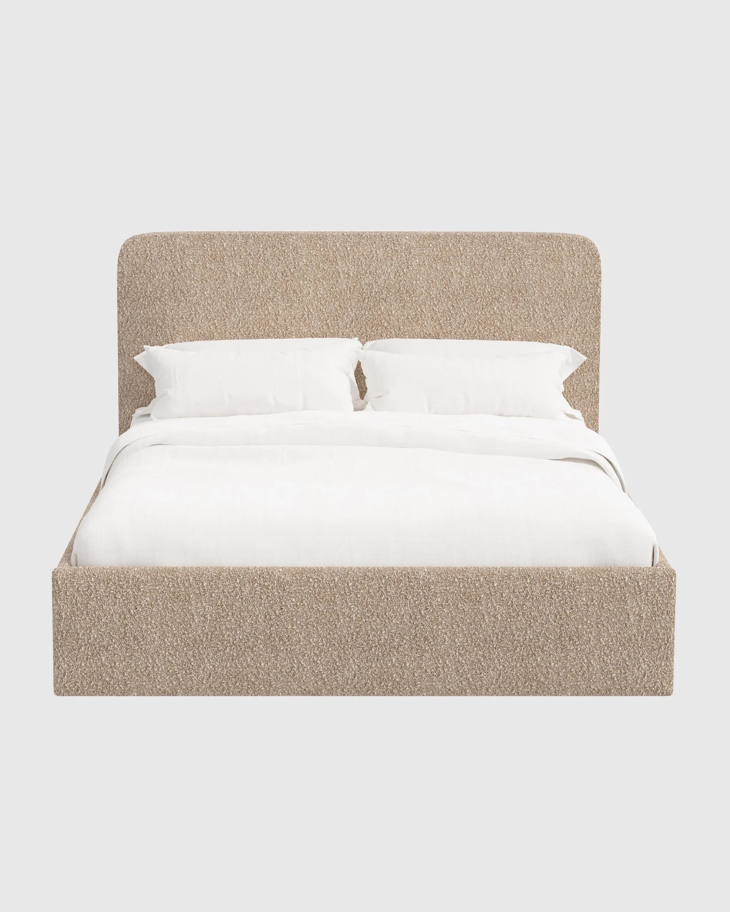 Plush Boucle Curved Bed - Full / Ivory