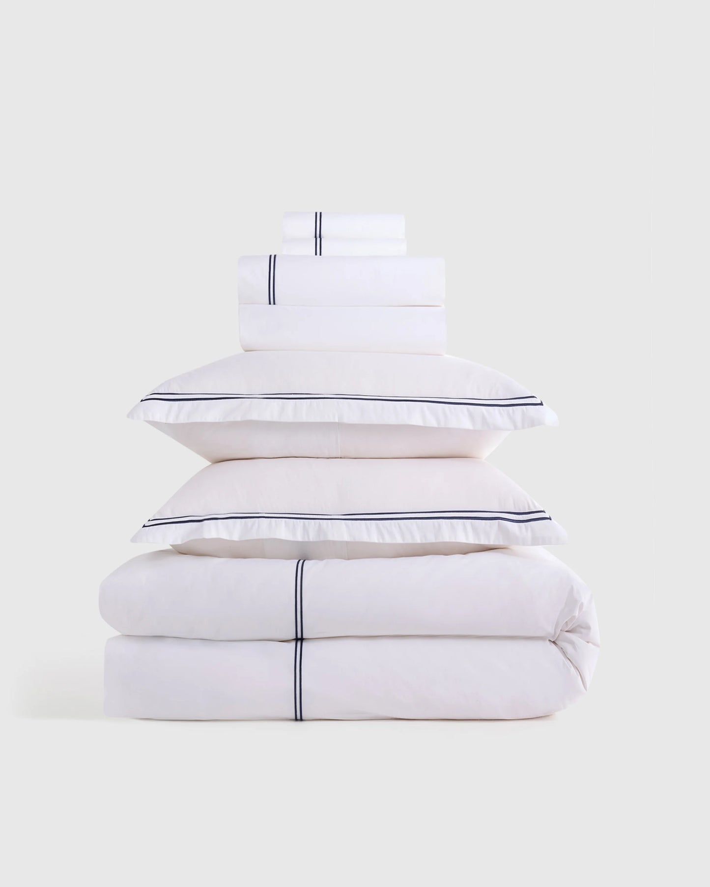 Organic Crisp Percale Deluxe Bedding Bundle - Twin / White
