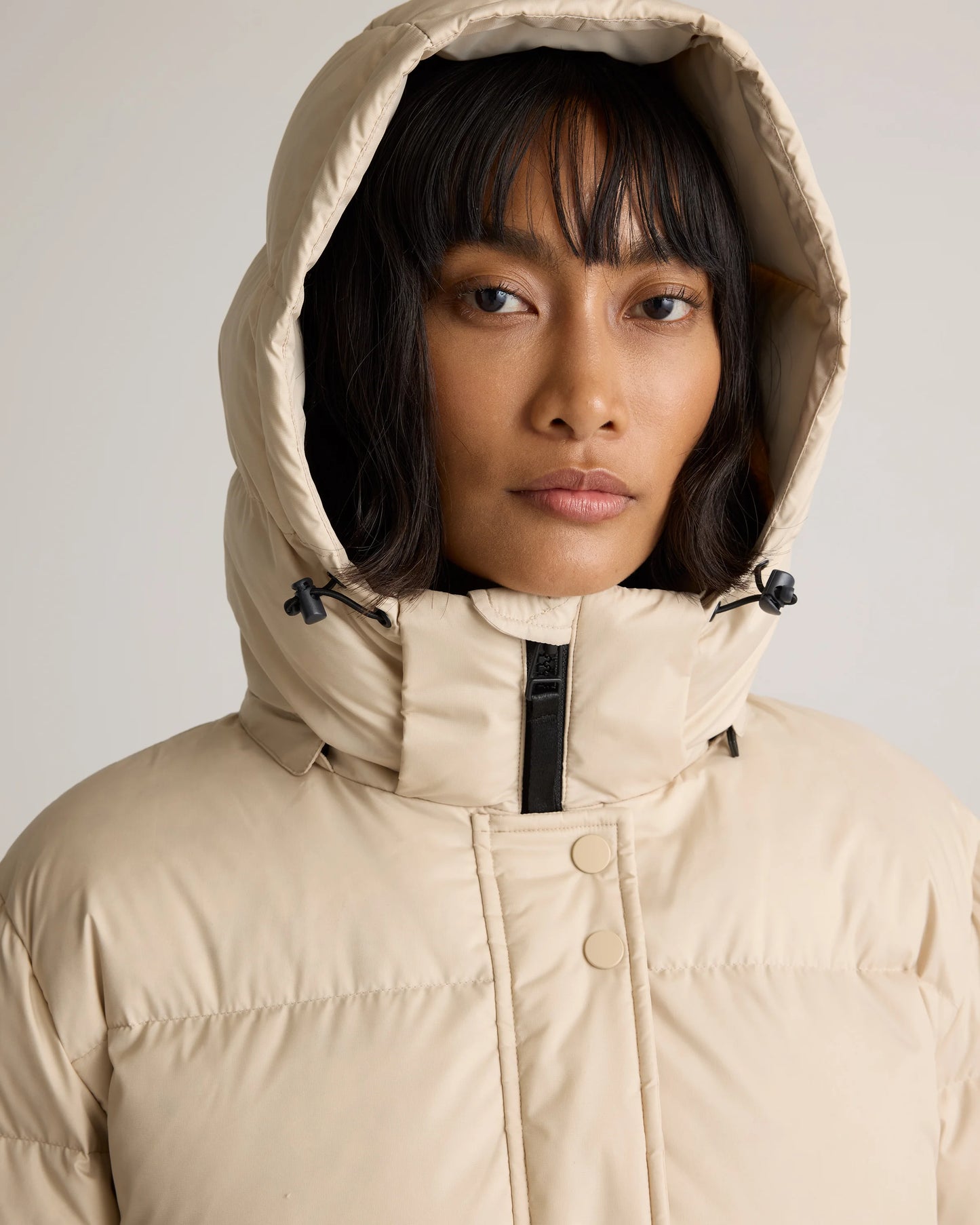 Responsible Down Long Puffer Jacket - XS / Black