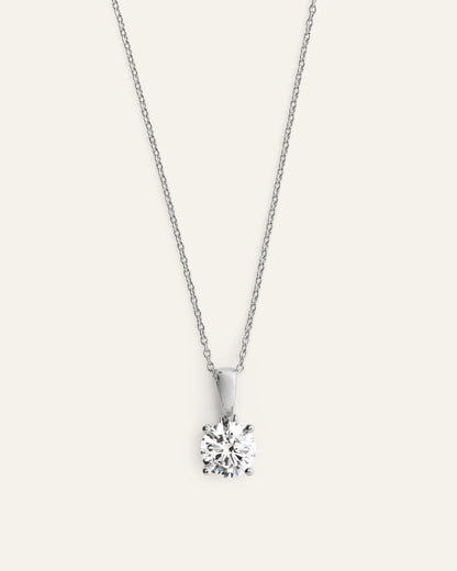 14k Gold Lab Grown Diamond Solitaire Pendant - 1ct - One Size / Yellow Gold