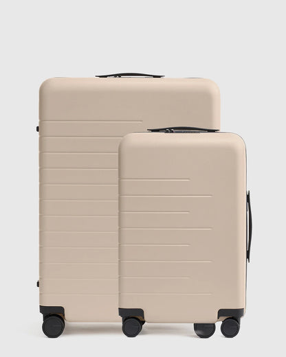 Small Carry-On & Large Check-In Suitcase Set - One Size / Olive