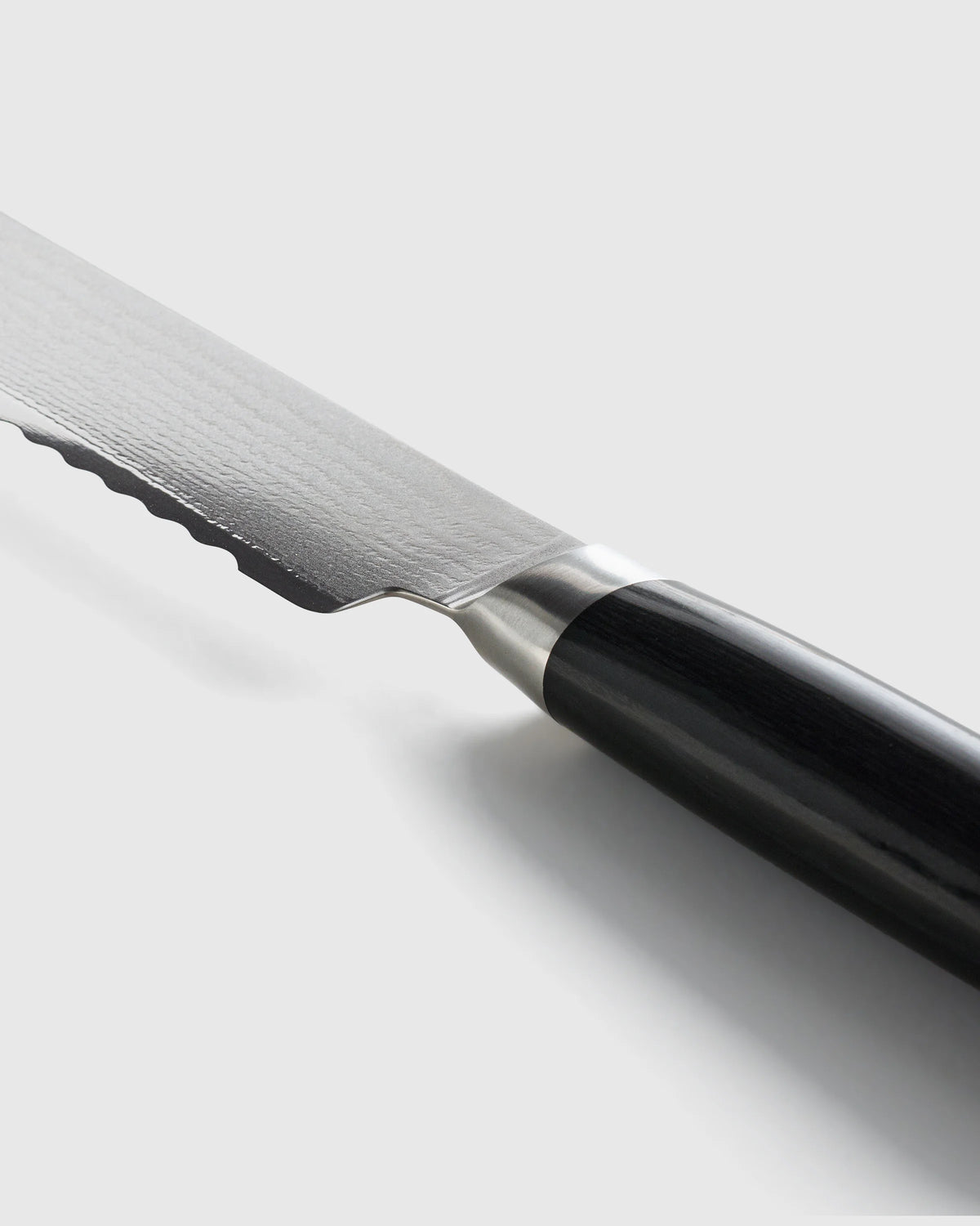 Essential Japanese Damascus Steel 9" Serrated Bread Knife - One Size / No Color