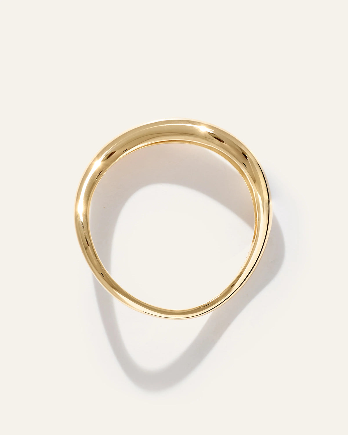 14K Gold Wave Ring - 5 / Yellow Gold