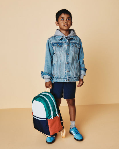 Recycled Double Pocket Backpack - One Size / Rainbow Clouds