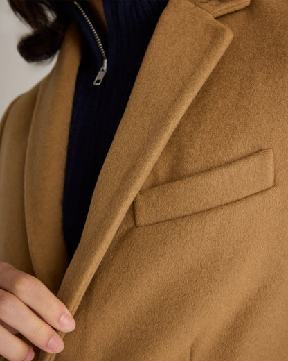 Italian Wool Overcoat - S / Heather Charcoal