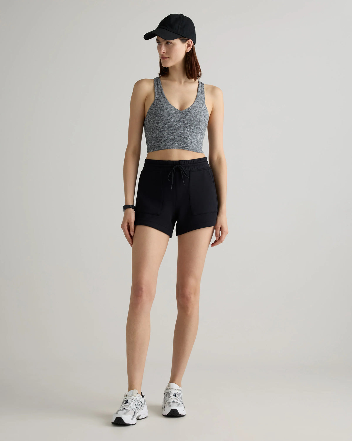 CloudComfort High-Rise Sweatshorts - XS / Pebble Beige