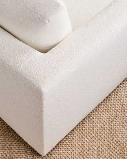 Sierra Curved Arm Accent Chair in Performance Boucle - One Size / Indigo