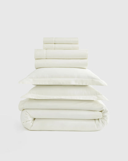 Signature Giza Cotton Sateen Deluxe Bedding Bundle - Twin / Dried Sage