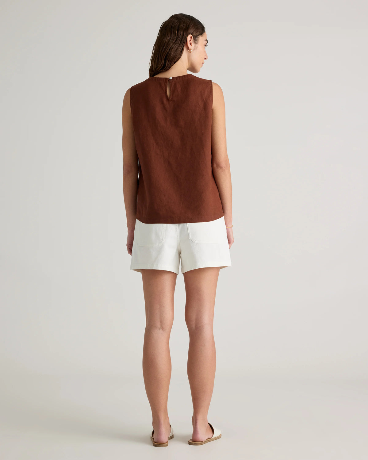 Organic Stretch Cotton Twill Utility Shorts - 0 / Ivory