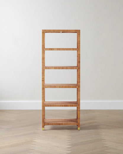 Handwoven Rattan Bookcase - One Size / Natural