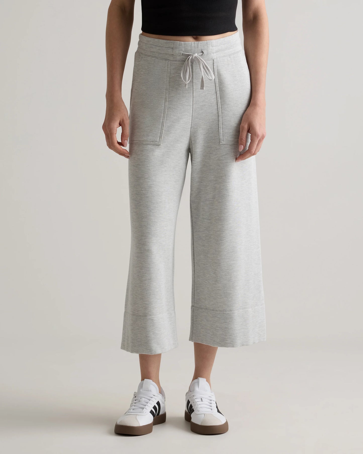 SuperSoft Fleece Cropped Wide Leg Pants - XS / Dried Fig