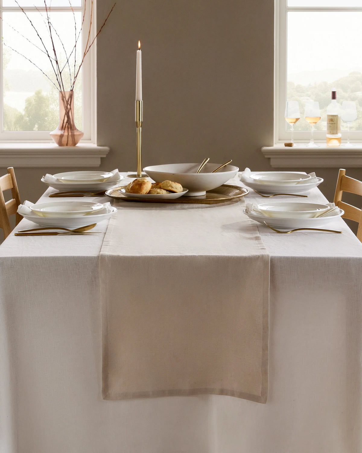 European Linen Table Runner - One Size / Mint