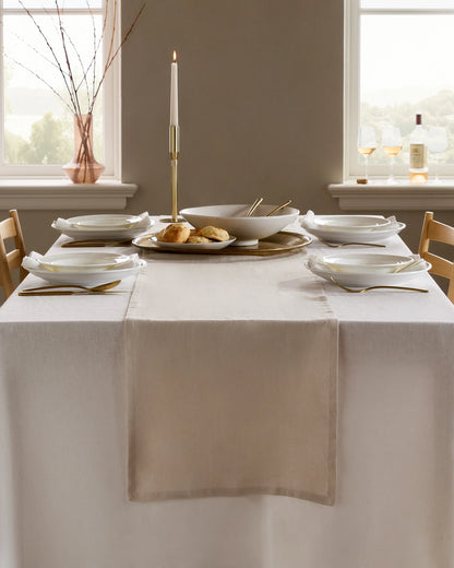 European Linen Table Runner - One Size / Mint