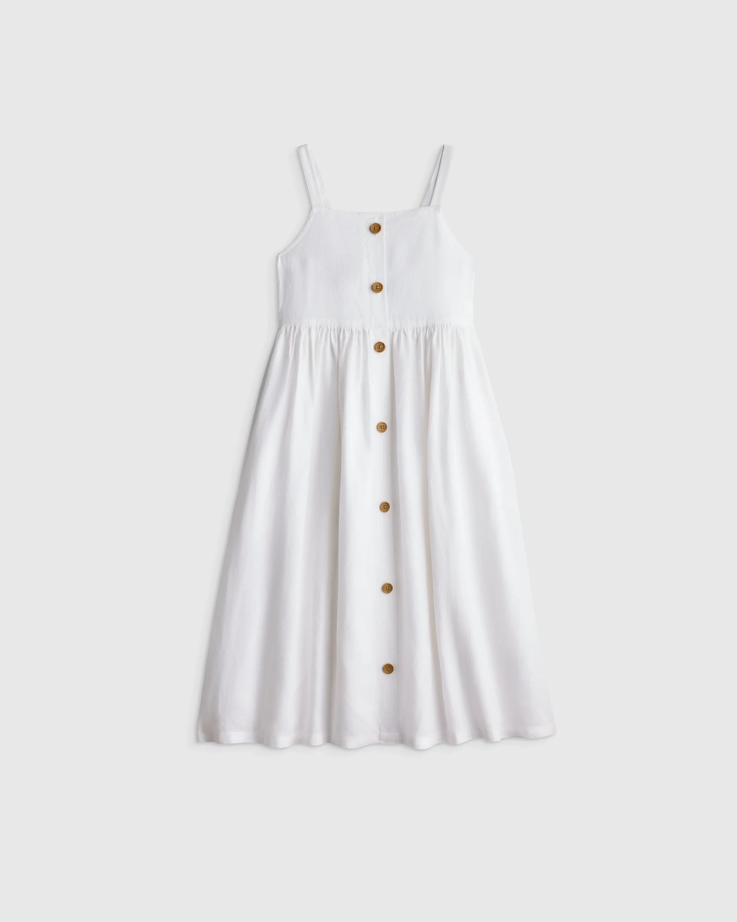 Girls Sleeveless 100% Linen Dress - 6 / Orchid Palms