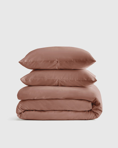 Luxury Organic Sateen Duvet Cover Set - Twin / Ivory