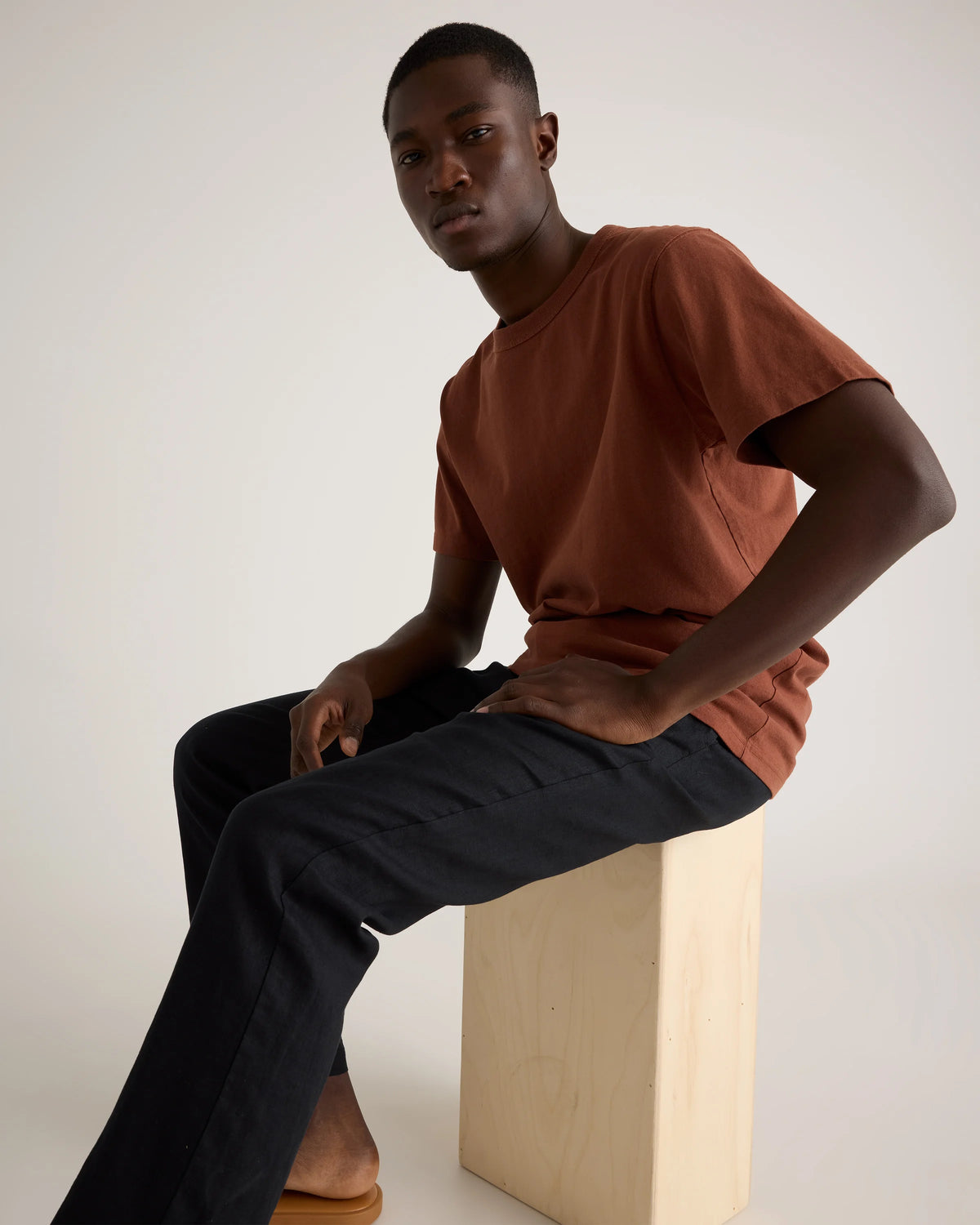 100% European Linen Pants - S / Bayberry Olive