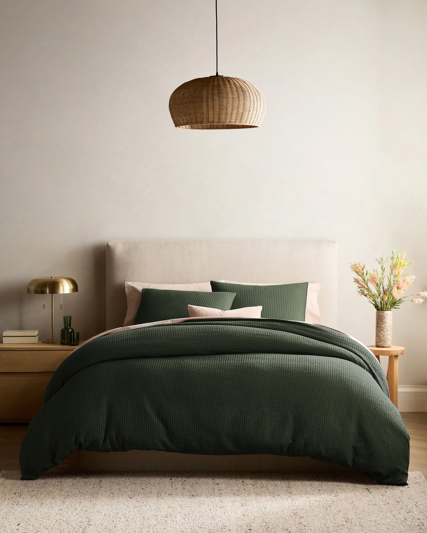 Organic Luxe Honeycomb Duvet Cover Set - Twin / Mineral