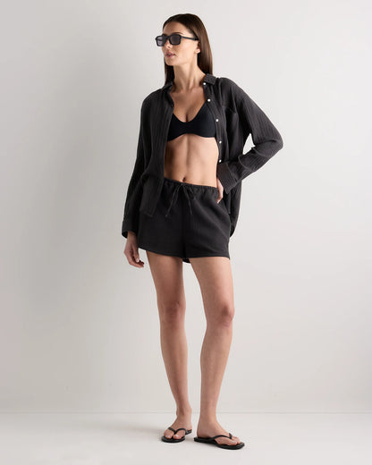 100% Organic Cotton Gauze Shorts - XS / Orchid Blue