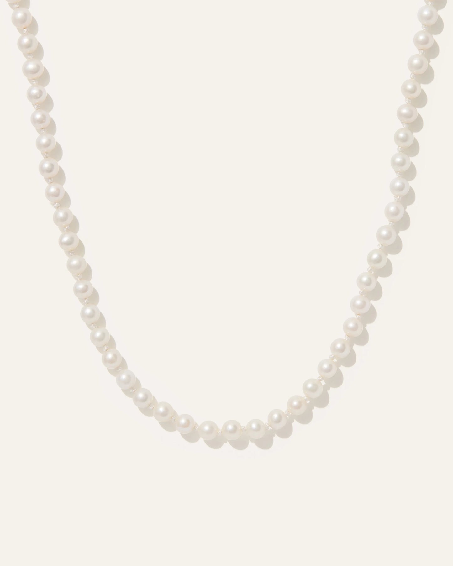 14K Gold Freshwater Cultured Pearl Strand Necklace - One Size / Yellow Gold
