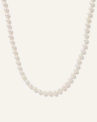 14K Gold Freshwater Cultured Pearl Strand Necklace - One Size / Yellow Gold