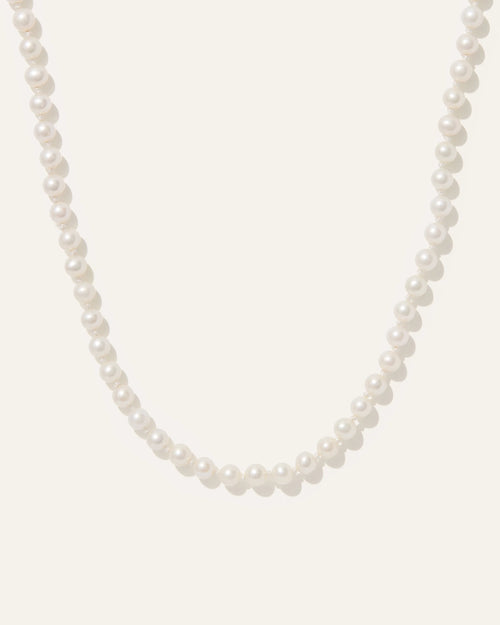 14K Gold Freshwater Cultured Pearl Strand Necklace - One Size / Yellow Gold