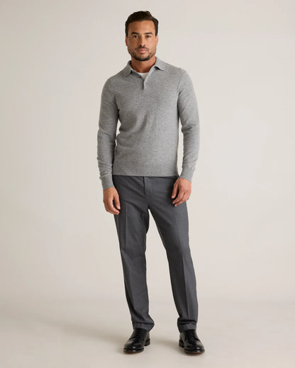 Mongolian Cashmere Polo Sweater - S / True Navy