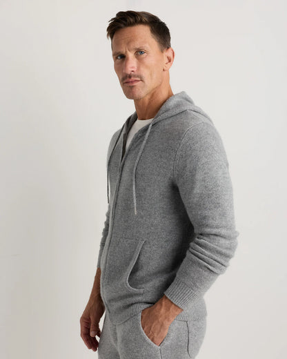 Mongolian Cashmere Full-Zip Hoodie - S / Teak