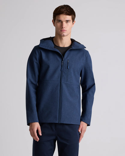 Softshell Fleece-Lined Full-Zip Hooded Jacket - XS / Heather Shady Charcoal