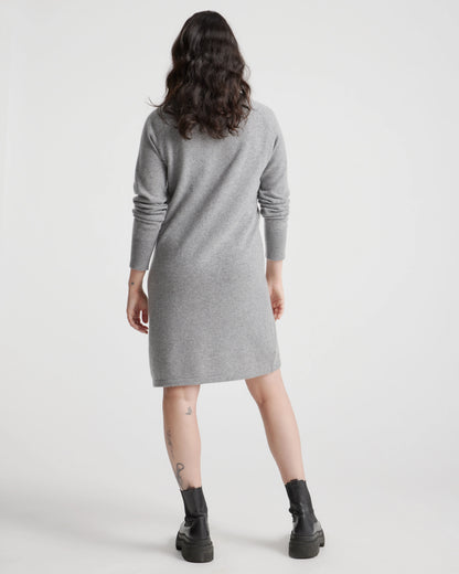Mongolian Cashmere Turtleneck Sweater Dress - XS / Moss