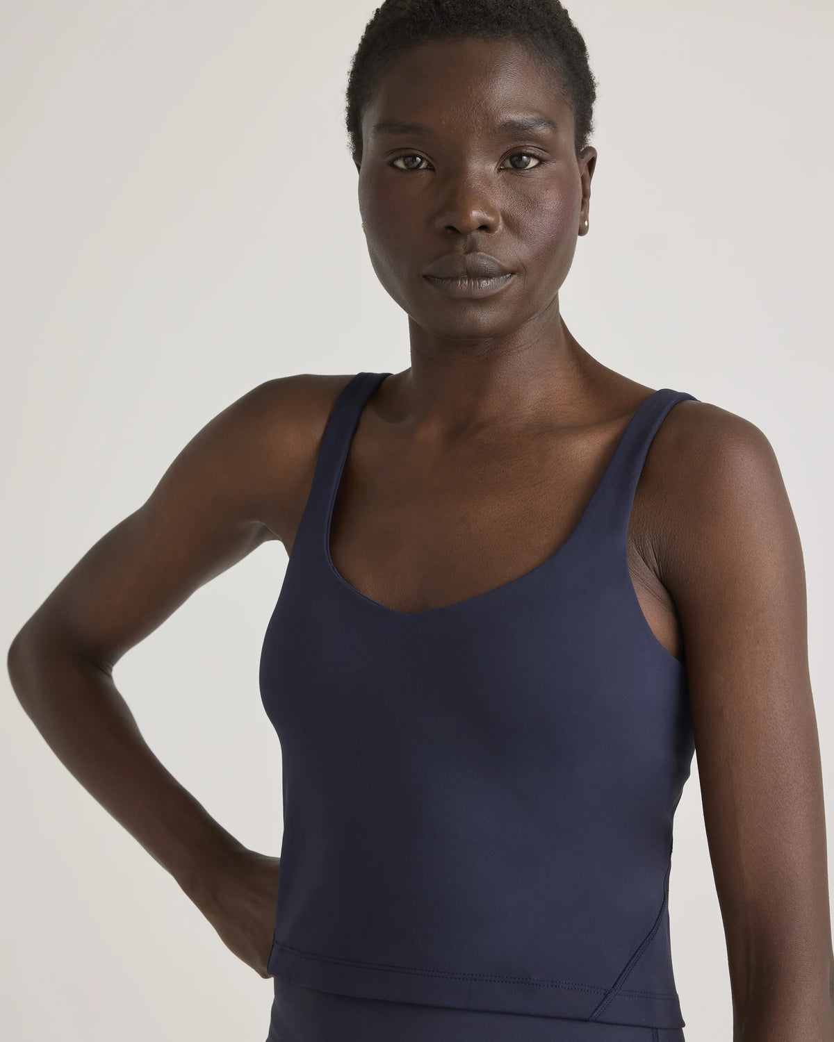 Ultra-Form V-Neck Cropped Tank - XS / Forest Green
