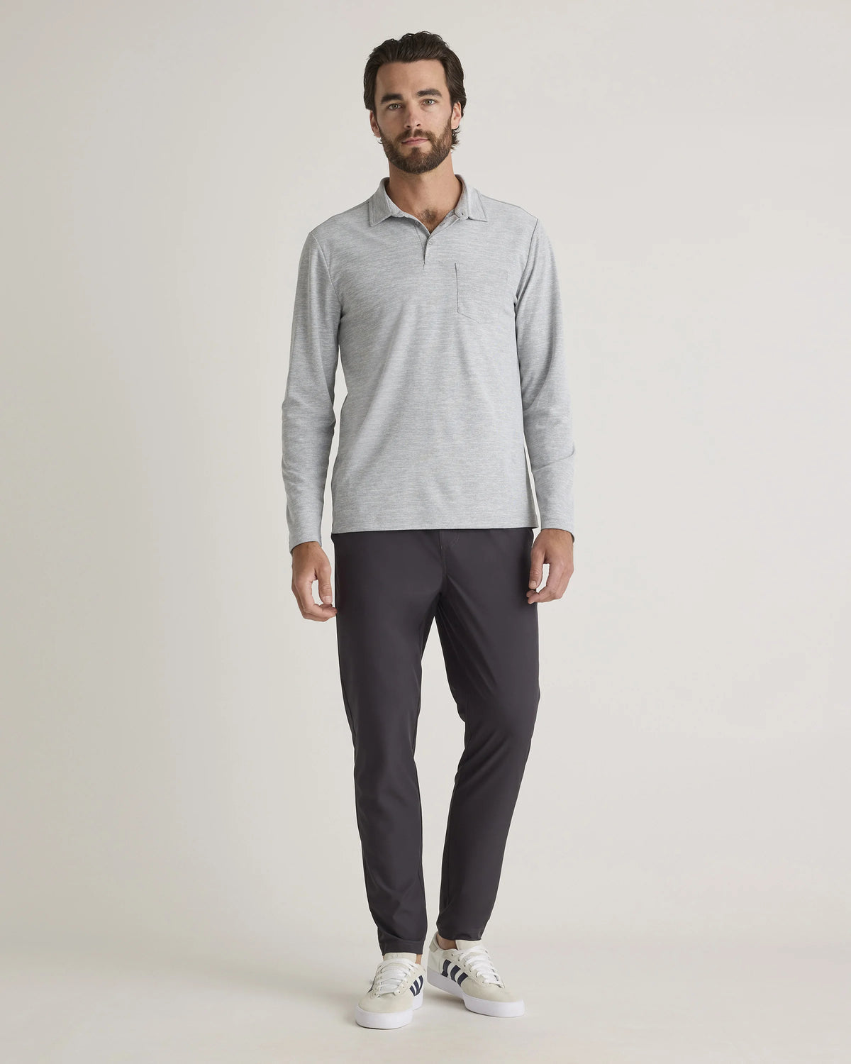 ProPique Performance Long Sleeve Polo - S / Navy