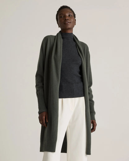 Mongolian Cashmere Duster Cardigan Sweater - XS / Oatmeal
