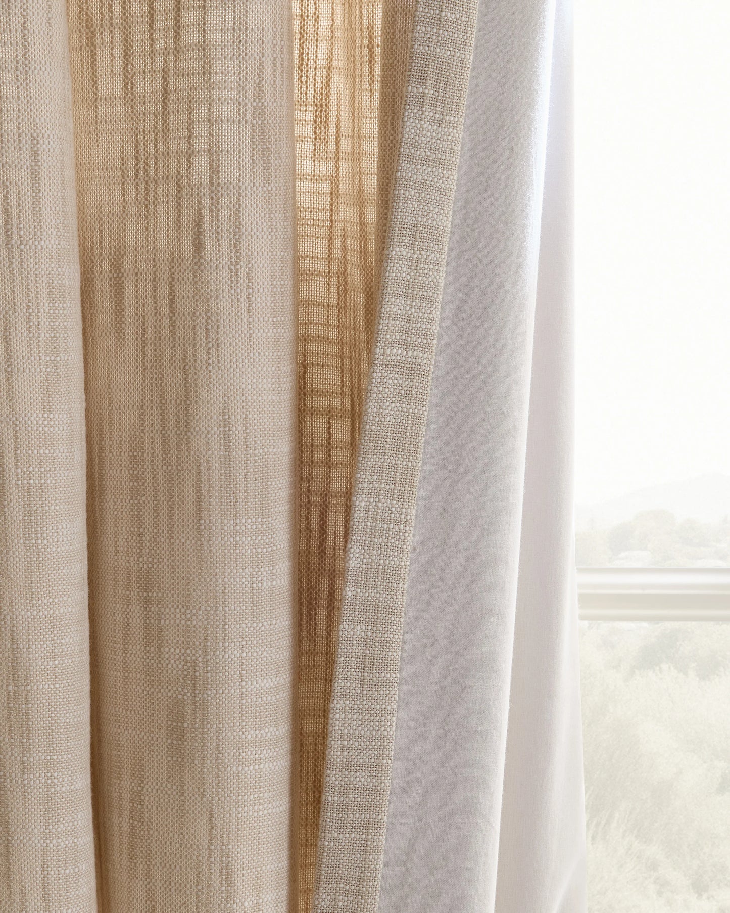 Textured Cotton Curtain - 48x84 / Ivory