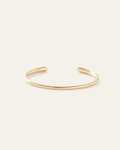Open Contour Cuff Bracelet - One Size / Gold Vermeil