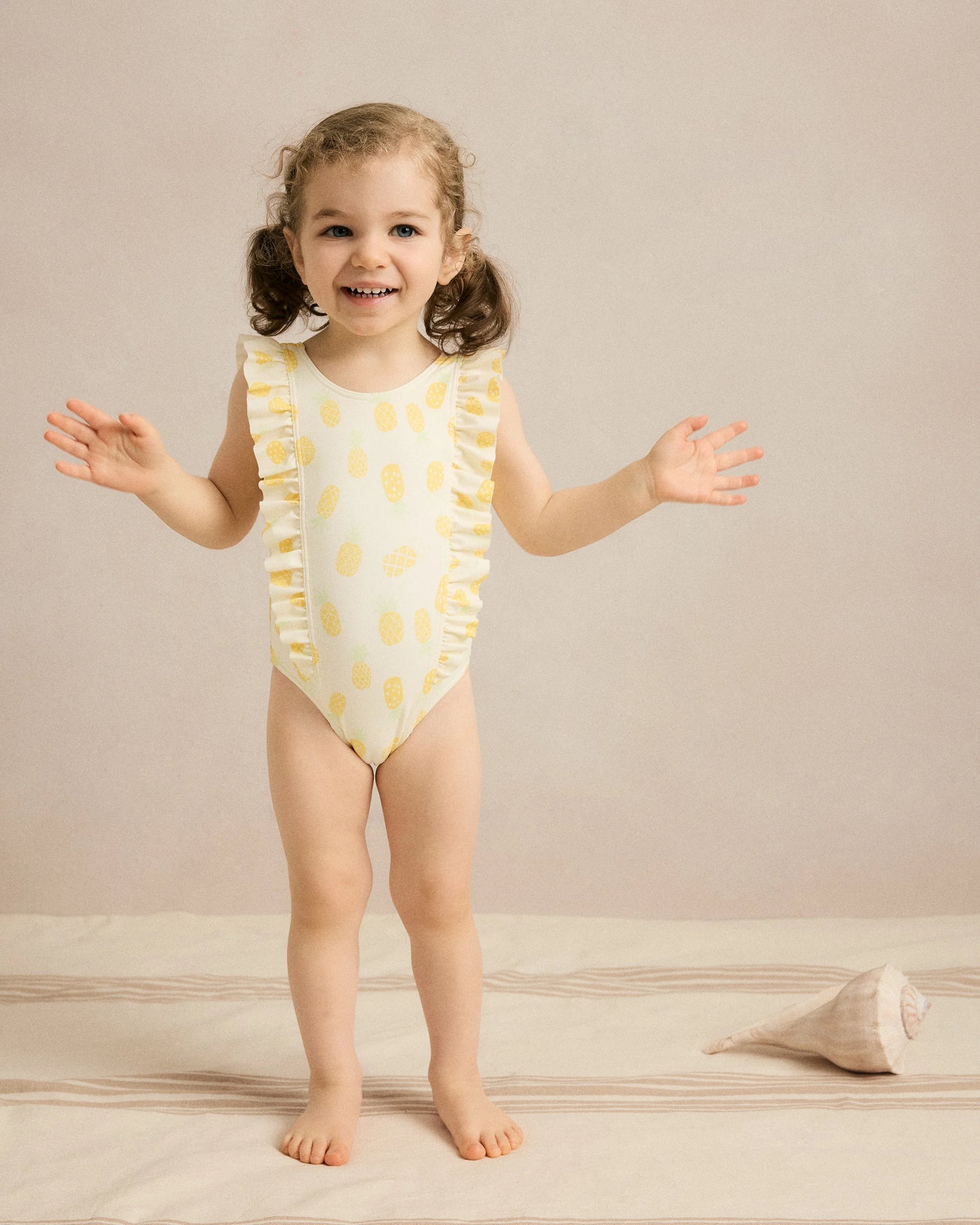 Ruffle One Piece Swimsuit - 2T / Soft Ditsy Floral