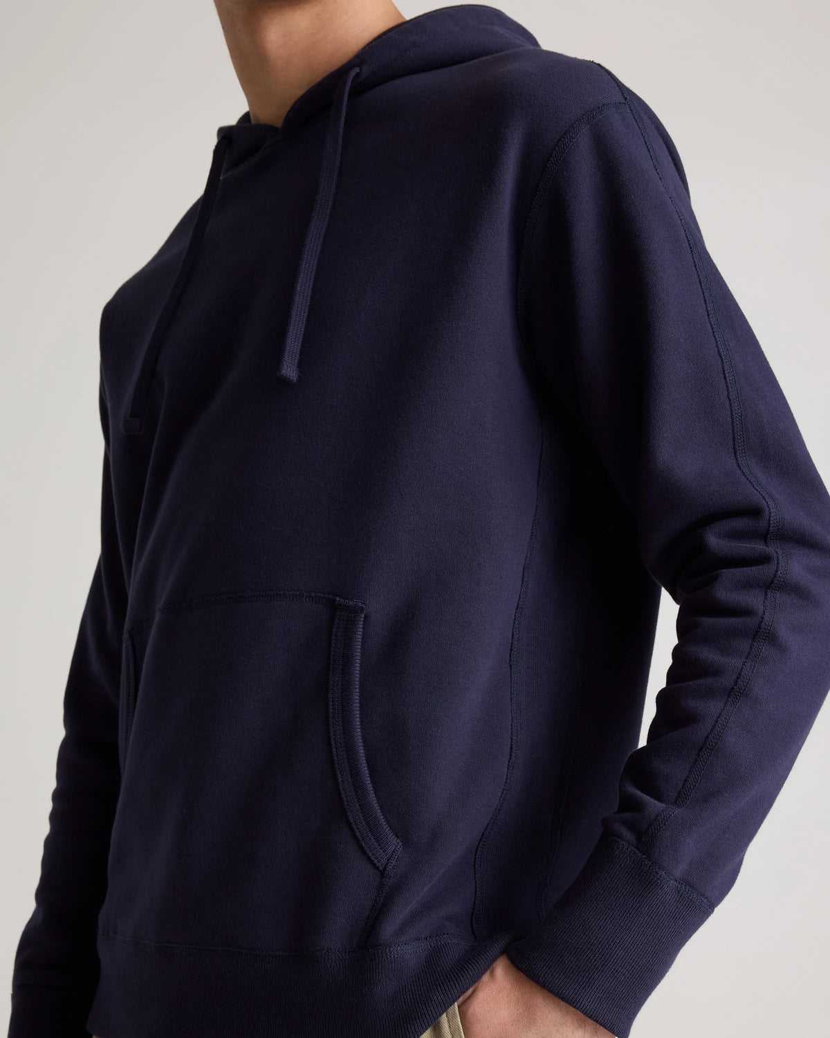 Organic Midweight French Terry Pullover Hoodie - S / Light Heather Grey