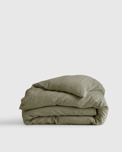 European Linen Duvet Cover - Twin / Peach
