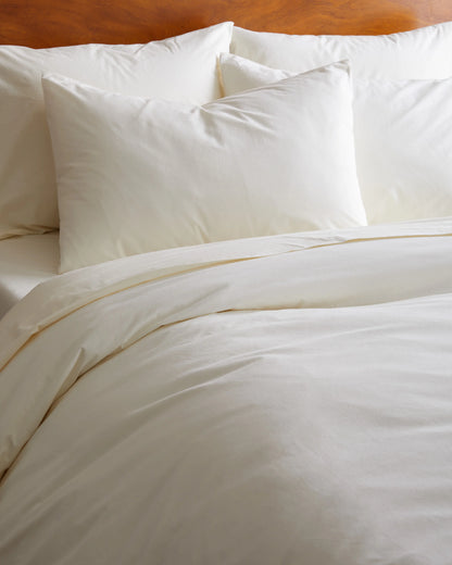 Organic Brushed Cotton Duvet Cover Set - Twin / Toffee