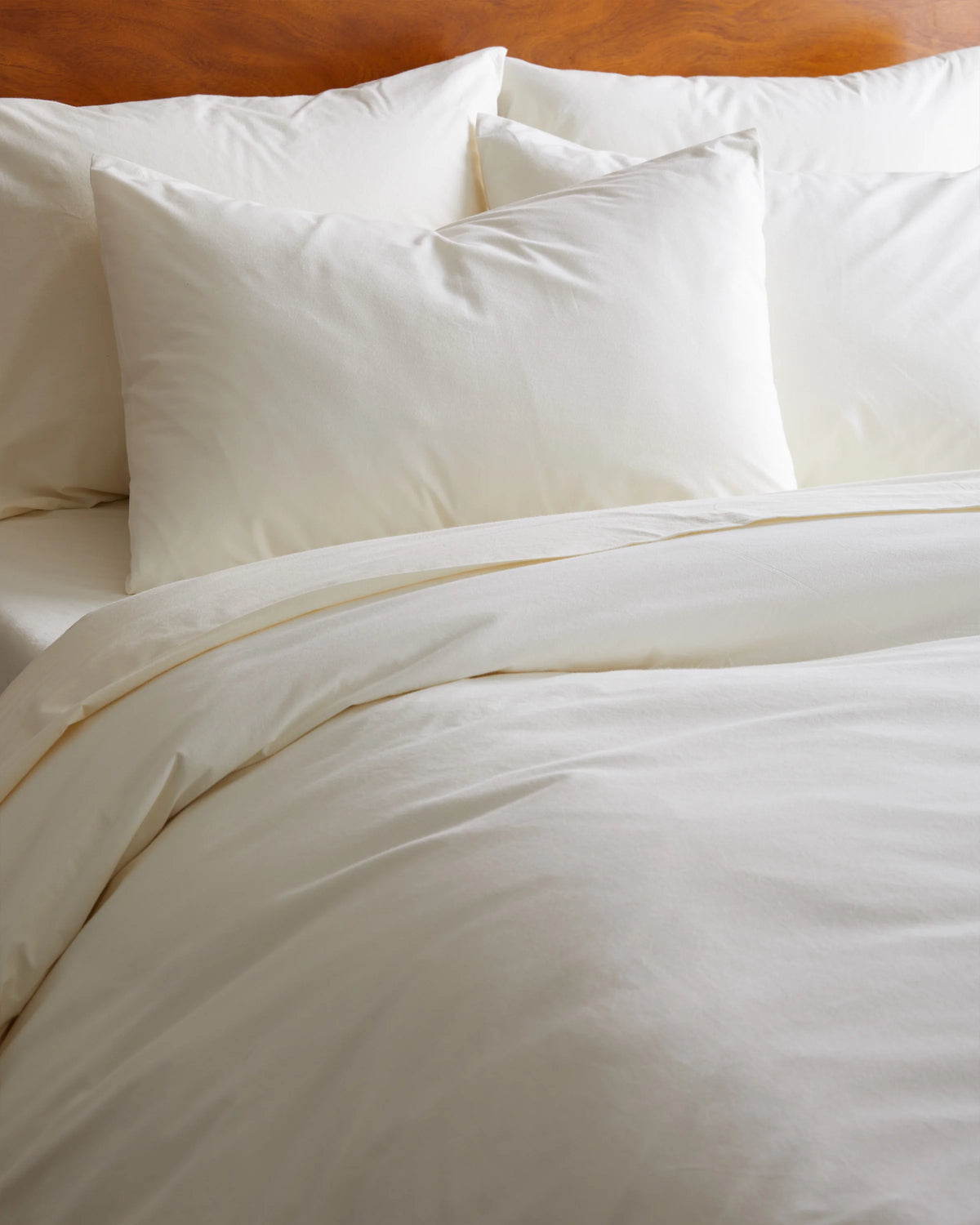 Organic Brushed Cotton Deluxe Bedding Bundle - Twin / White