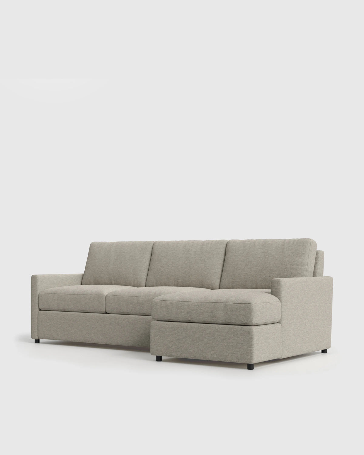 Brennan Chaise Sectional in Performance Basketweave - Right Arm / Flax