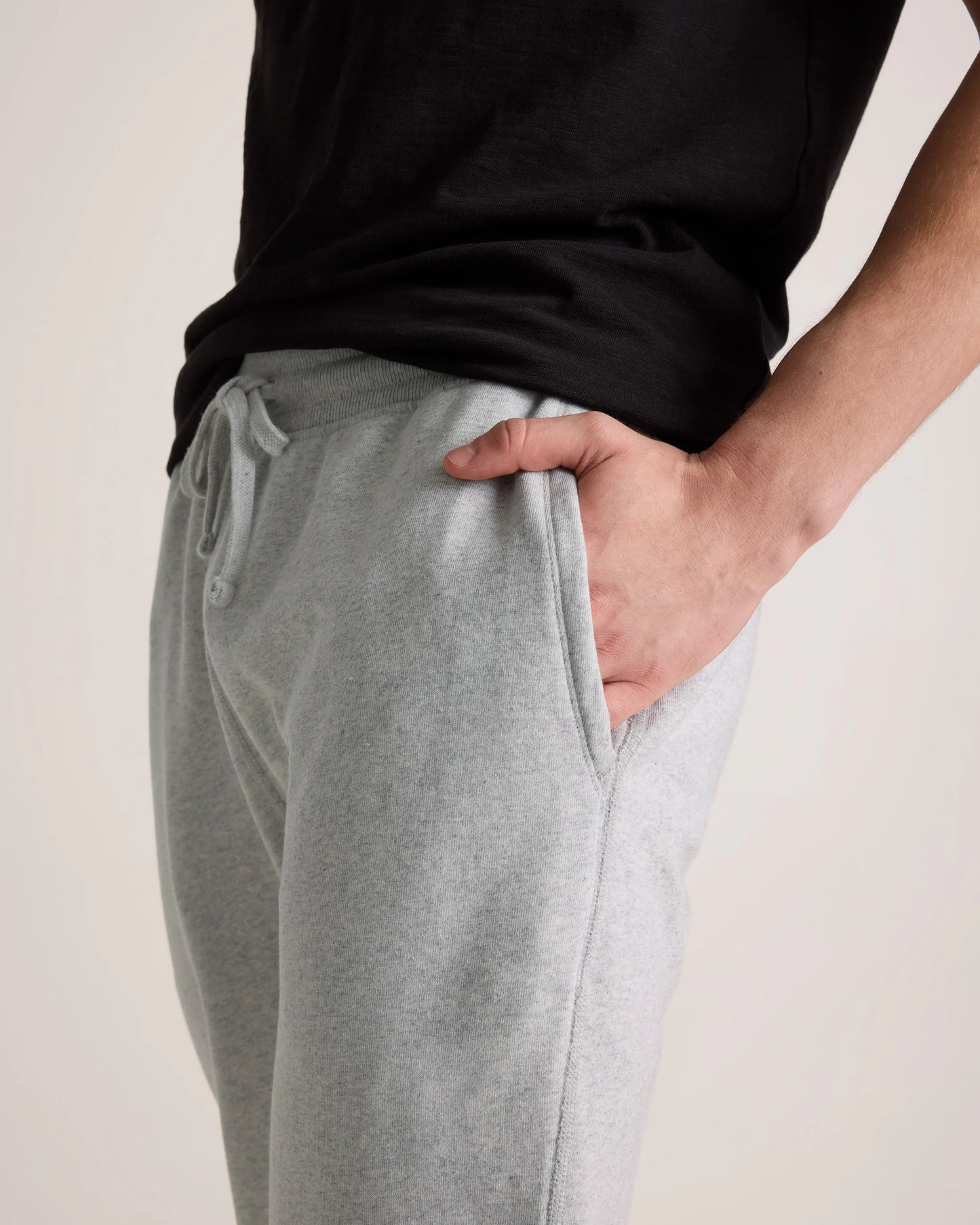 Organic Midweight French Terry Slim Joggers - XS / Light Heather Grey